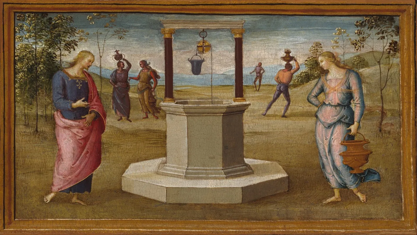 Christ And The Woman Of Samaria 11 Wall Art by Pietro Perugino - High-Resolution Digital Print
