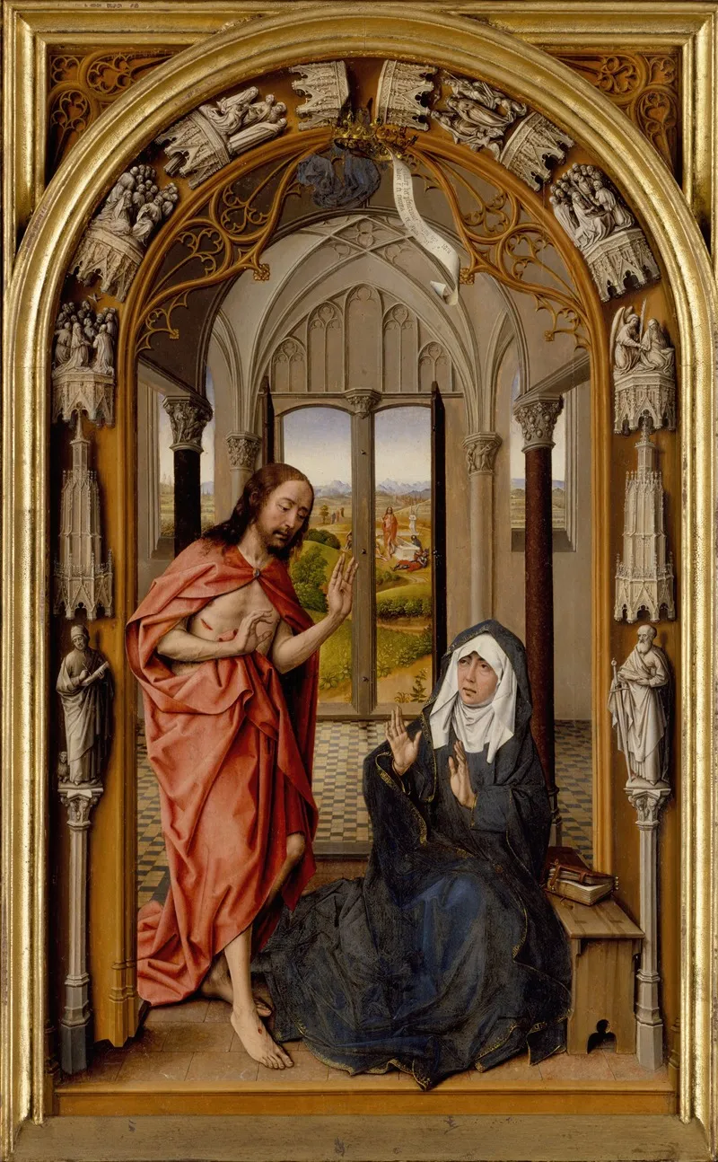 Christ Appearing To His Mother Wall Art by Juan de Flandes - High-Resolution Digital Print
