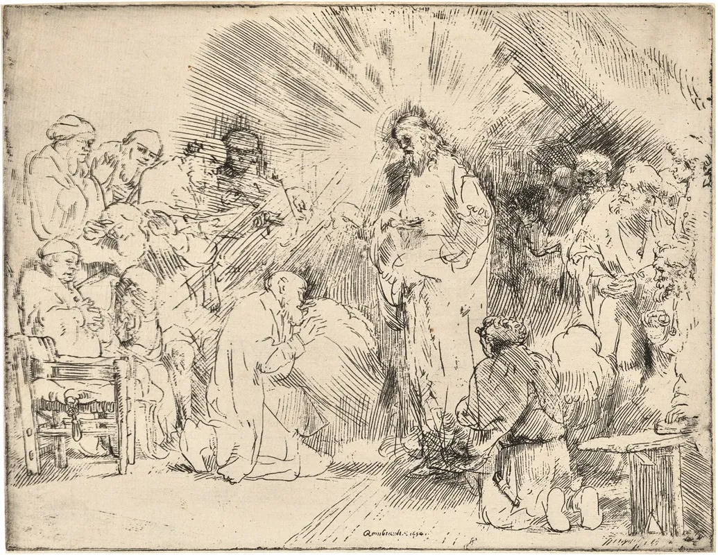 Christ Appearing To The Apostles 2 Wall Art by Rembrandt van Rijn - High-Resolution Digital Print