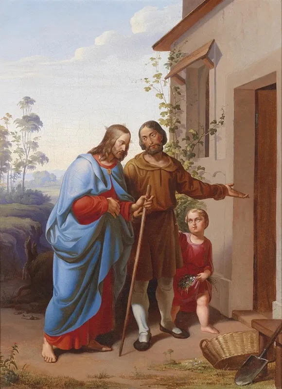 Christ As A Guest Wall Art by Carl Rahl - High-Resolution Digital Print