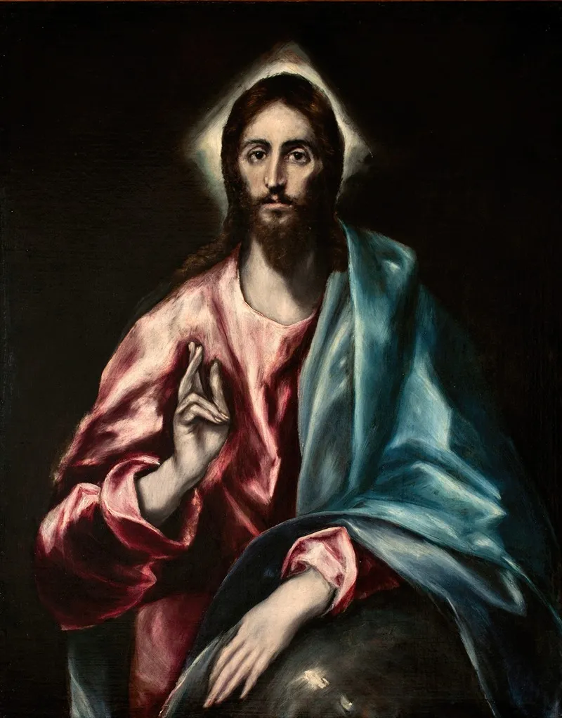 Christ As Saviour Wall Art by El Greco (Domenikos Theotokopoulos) - High-Resolution Digital Print