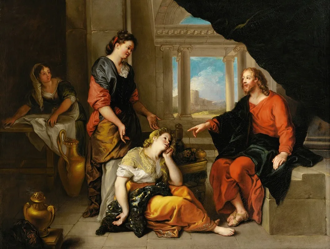 Christ At The Home Of Martha And Mary