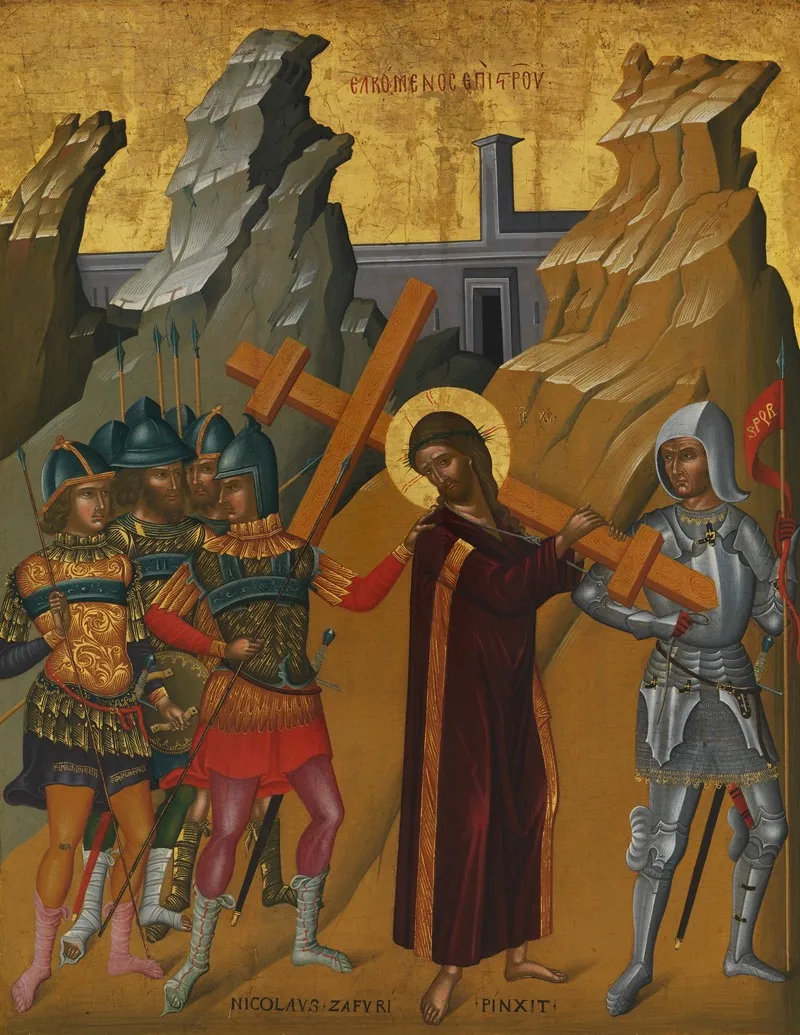 Christ Bearing The Cross 2 Wall Art by Nicolaos Tzafouris - High-Resolution Digital Print