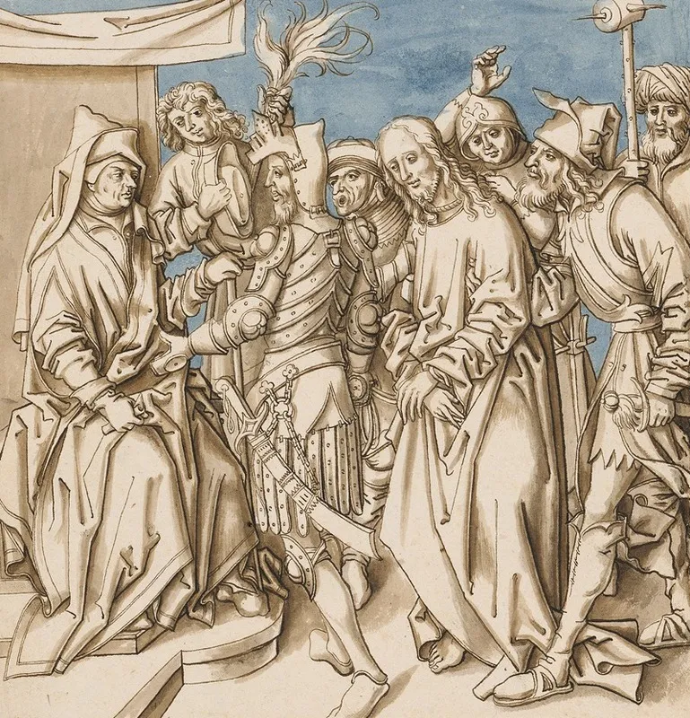 Christ Before Caiaphas 2 Wall Art by Circle Of Hans Holbein The Elder - High-Resolution Digital Print