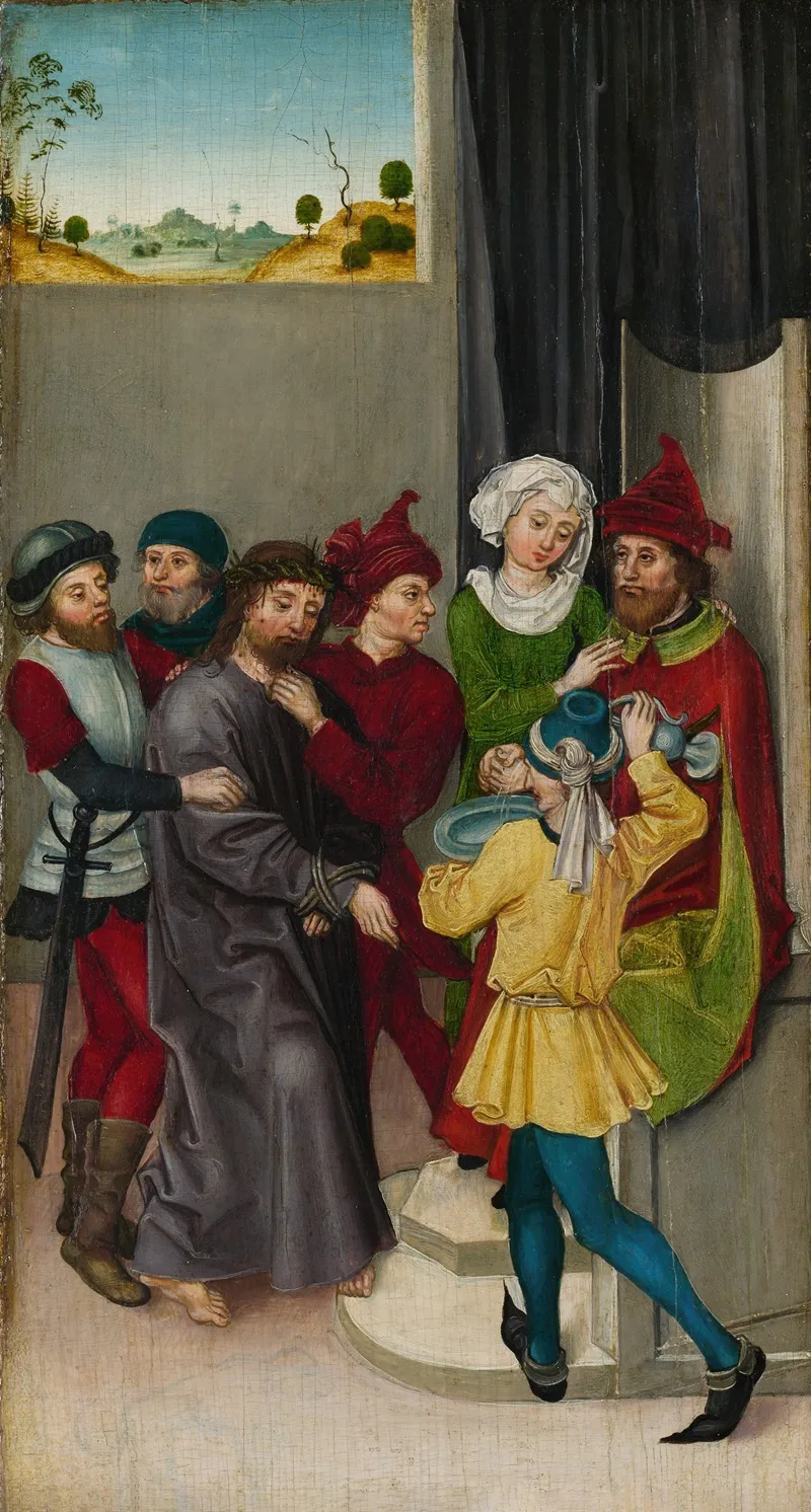 Christ Before Pilate 2 Wall Art by Ludwig Schongauer - High-Resolution Digital Print