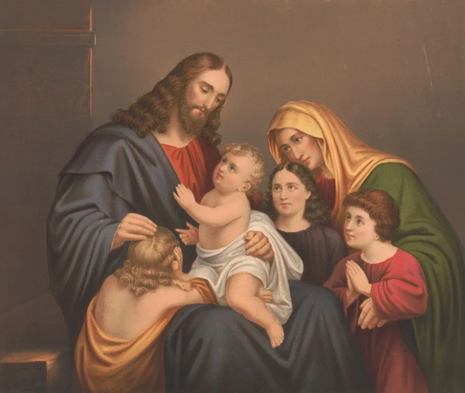 Christ Blessing Little Children 2 Wall Art by Howe &amp; Middleton - High-Resolution Digital Print
