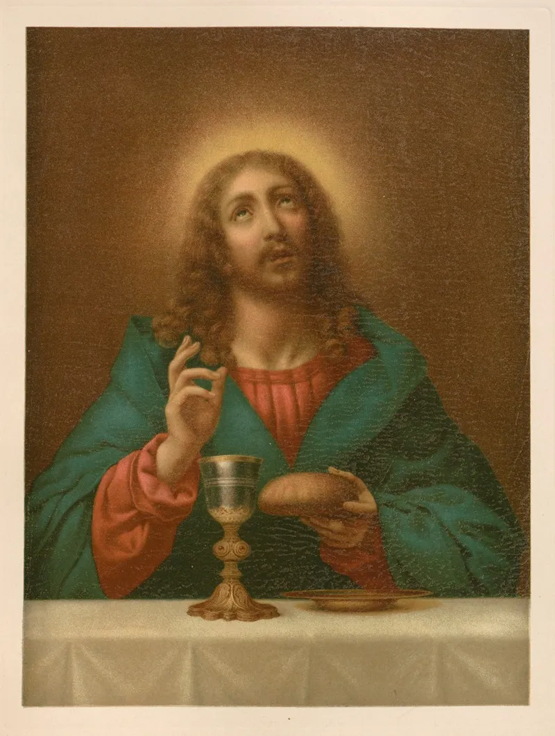 Christ Blessing The Bread And Wine Wall Art by Jan Ladislaw Sýkora - High-Resolution Digital Print