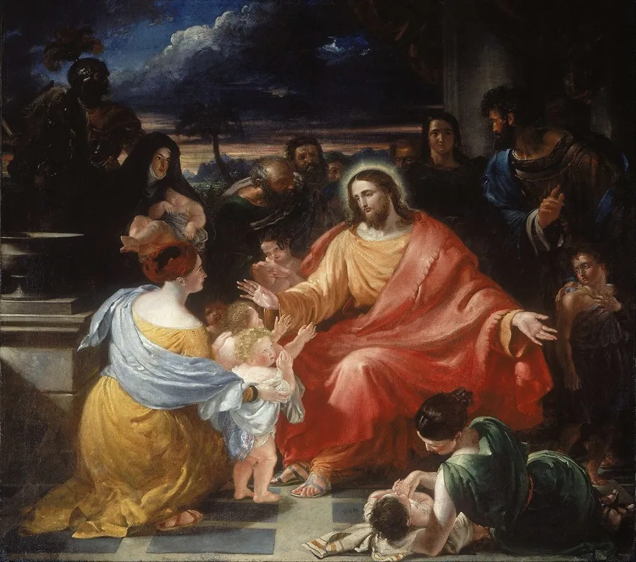 Christ Blessing The Little Children