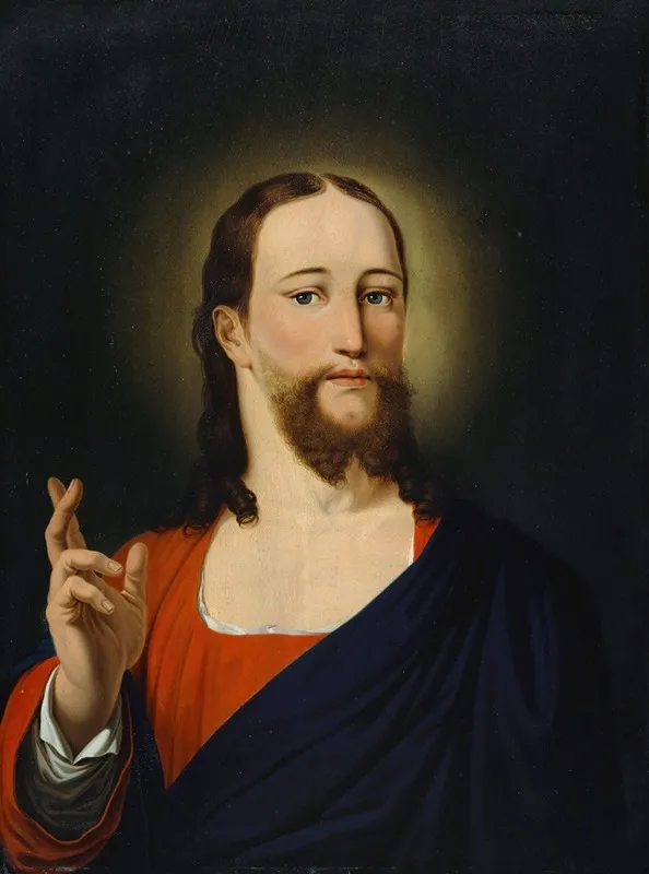 Christ Blessing Wall Art by Marquard Wocher - High-Resolution Digital Print