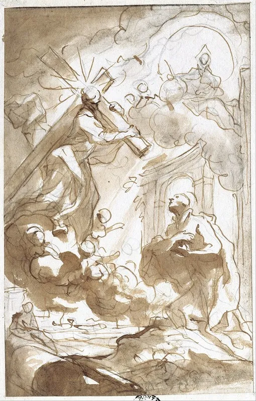 Christ Carrying His Cross Appears To Saint Ignatius Of Loyola
