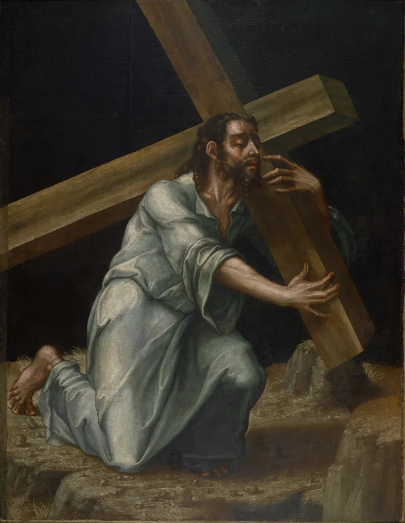 Christ Carrying The Cross 19 Wall Art by Luis De Morales - High-Resolution Digital Print