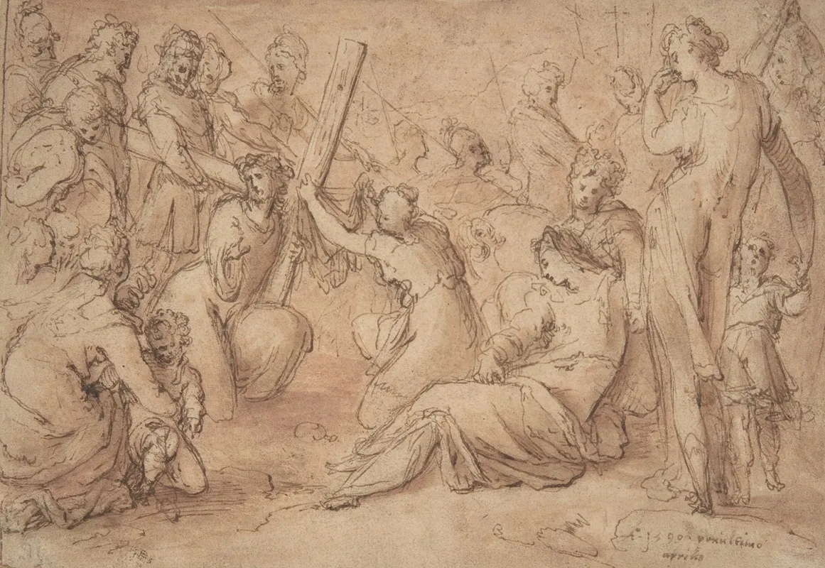 Christ Carrying The Cross 24 Wall Art by Caspar Fraisinger - High-Resolution Digital Print