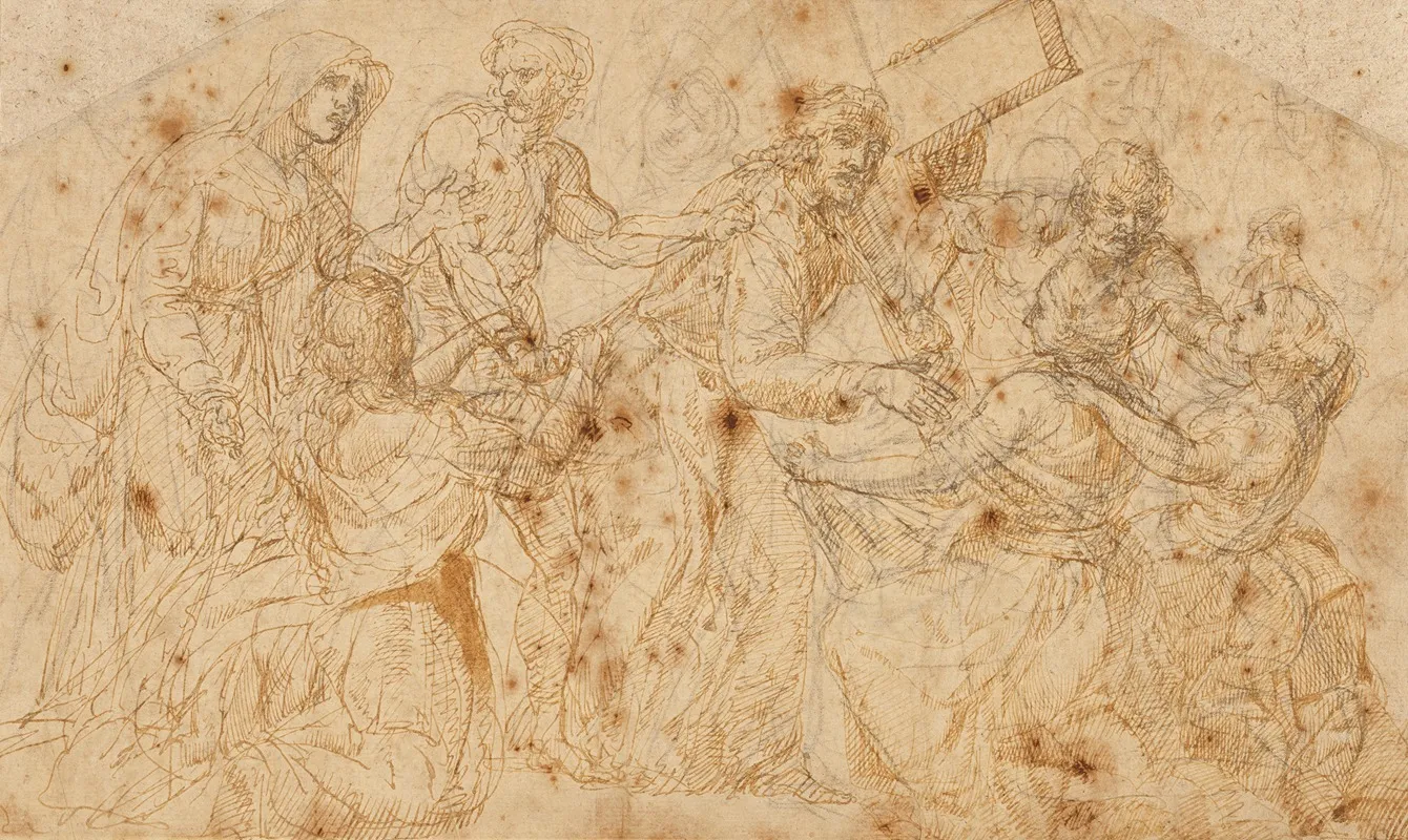 Christ Carrying The Cross 27 Wall Art by Joan Macip - High-Resolution Digital Print