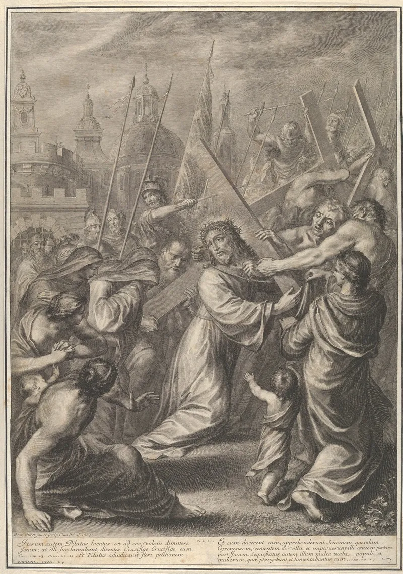 Christ Carrying The Cross 50 Wall Art by Grégoire Huret - High-Resolution Digital Print
