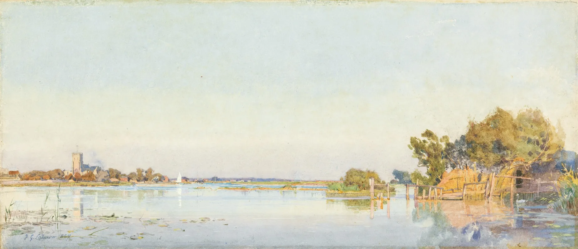 Christ Church Ferry Wall Art by Frederick George Cotman - High-Resolution Digital Print