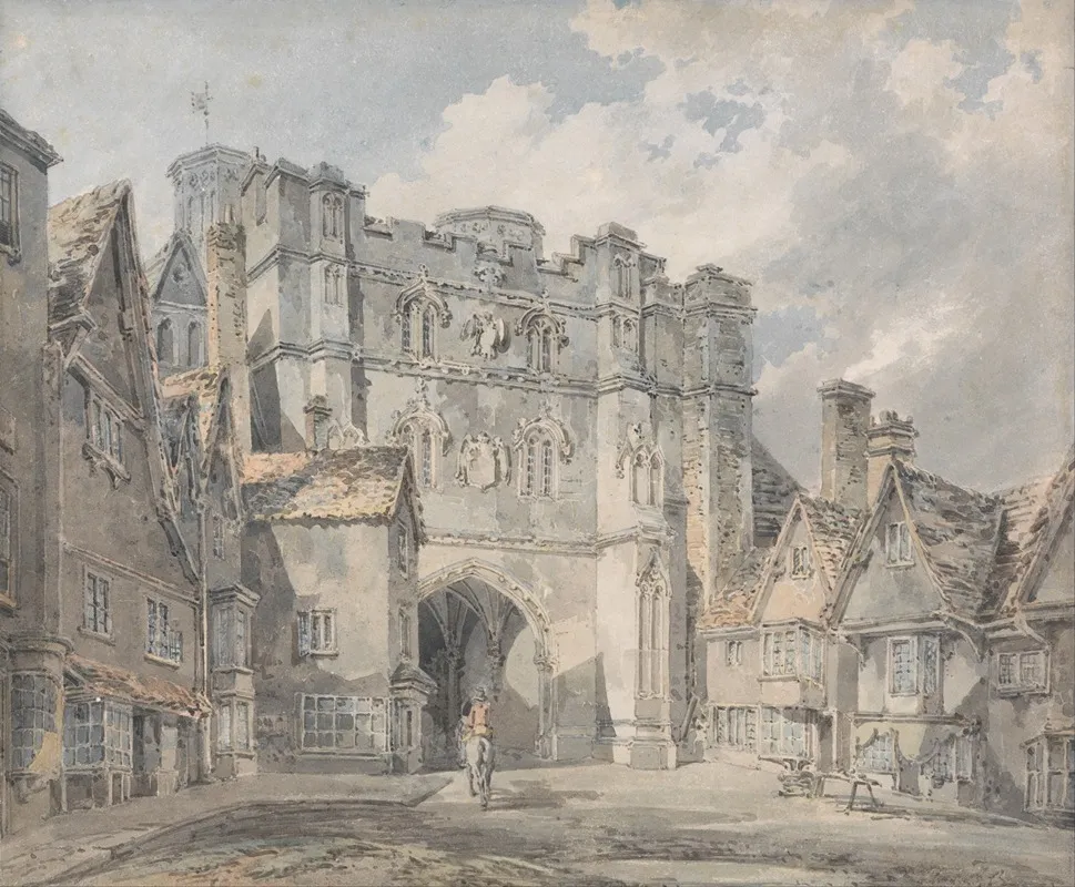 Christ Church Gate Canterbury Wall Art by Joseph Mallord William Turner - High-Resolution Digital Print