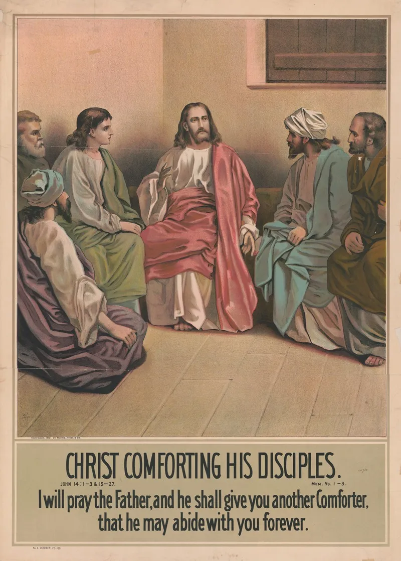 Christ Comforting His Disciples 2 Wall Art by Harris, Jones &amp; Co - High-Resolution Digital Print