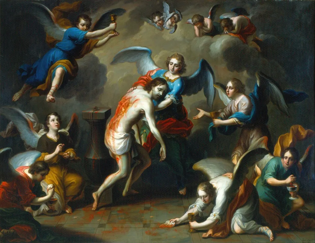 Christ Consoled By The Angels Wall Art by Juan Patricio Morlete Ruiz - High-Resolution Digital Print