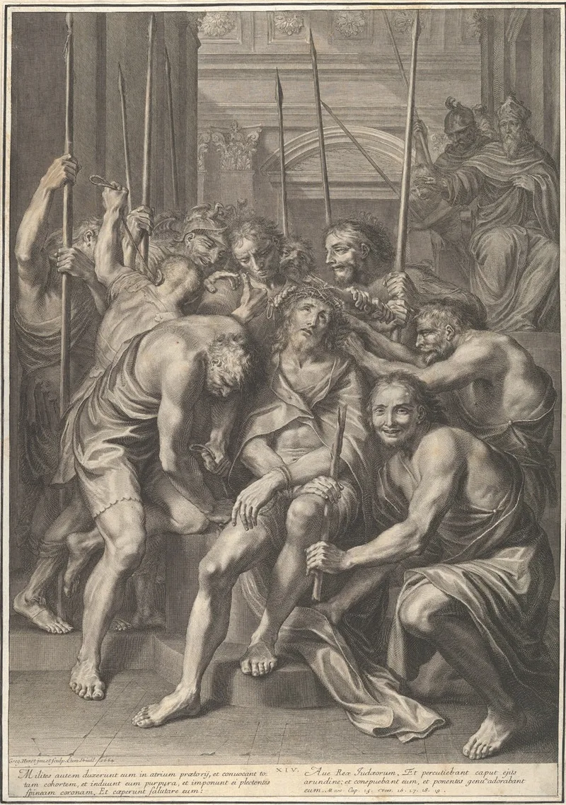 Christ Crowned With Thornes Wall Art by Grégoire Huret - High-Resolution Digital Print