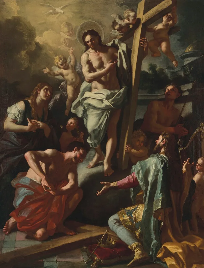 Christ Descending Into Limbo Wall Art by Francesco Solimena - High-Resolution Digital Print