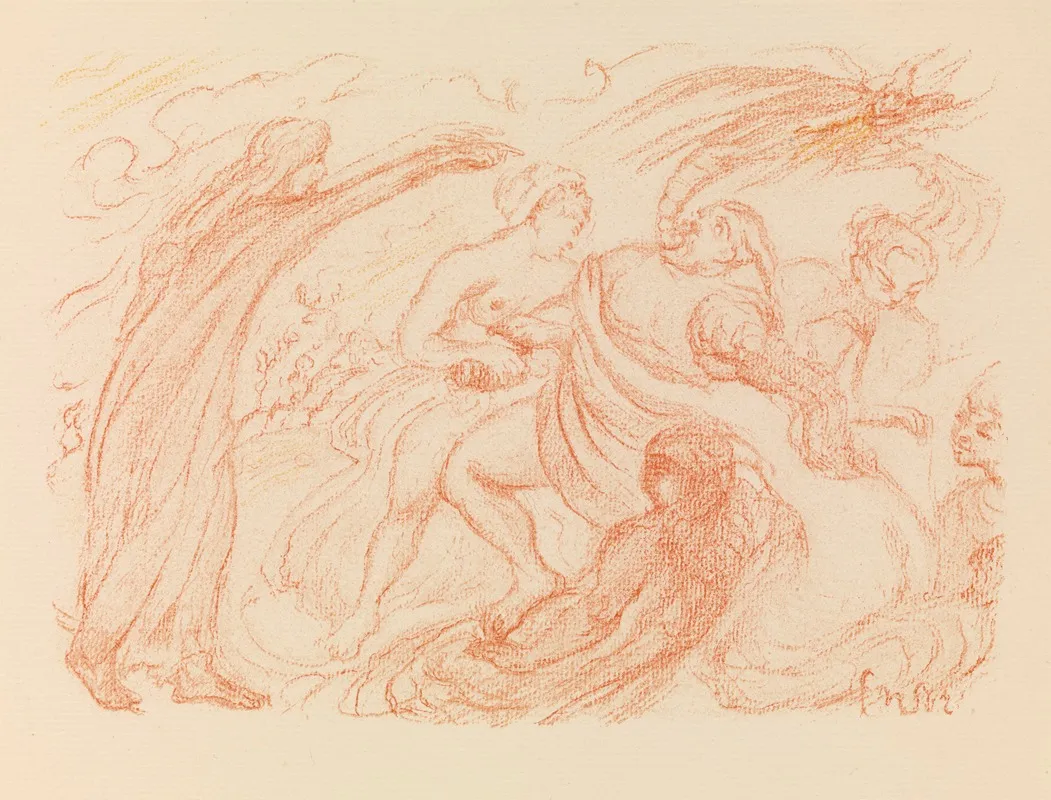 Christ Drives The Devil Out Of The Body Of A Possessed Person Wall Art by James Ensor - High-Resolution Digital Print