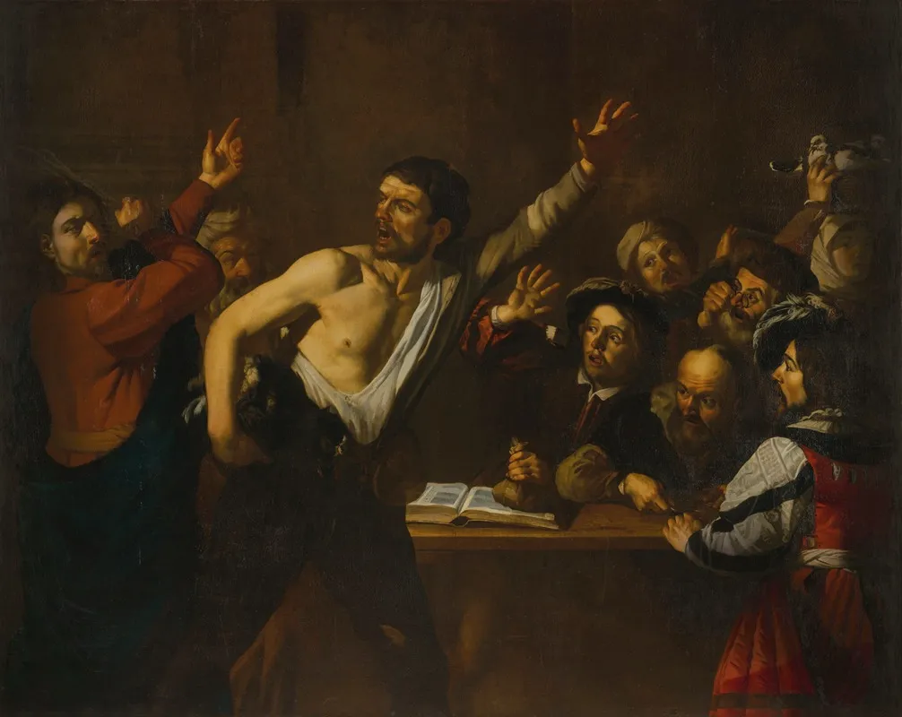 Christ Driving The Money Changers From The Temple 10 Wall Art by Dirck Van Baburen - High-Resolution Digital Print