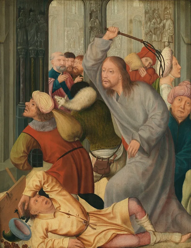 Christ Driving The Money Changers From The Temple 13 Wall Art by Quentin Massys - High-Resolution Digital Print