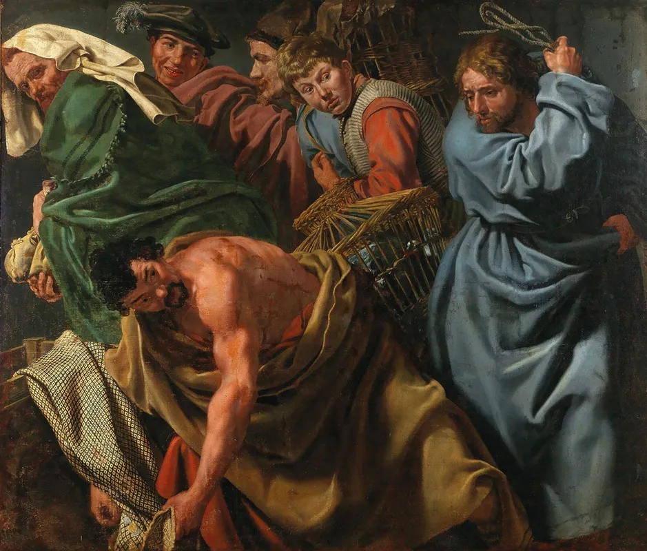 Christ Driving The Money Changers From The Temple 3 Wall Art by Flemish School - High-Resolution Digital Print