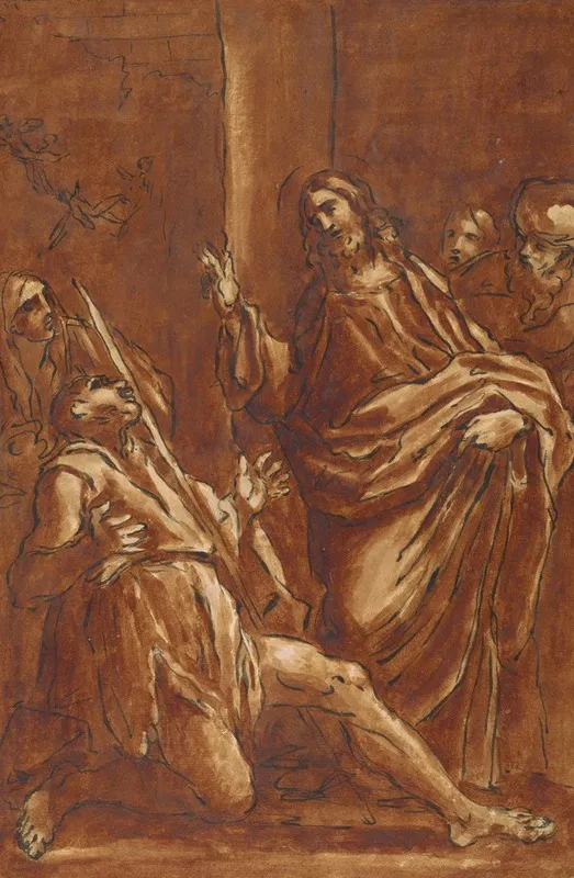 Christ Exorcising Devils From A Lame Man
