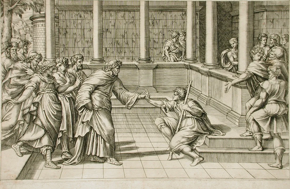 Christ Healing The Paralytic 2 Wall Art by Giovanni-Battista Franco - High-Resolution Digital Print