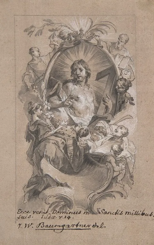 Christ In Glory 2 Wall Art by Johann Wolfgang Baumgartner - High-Resolution Digital Print