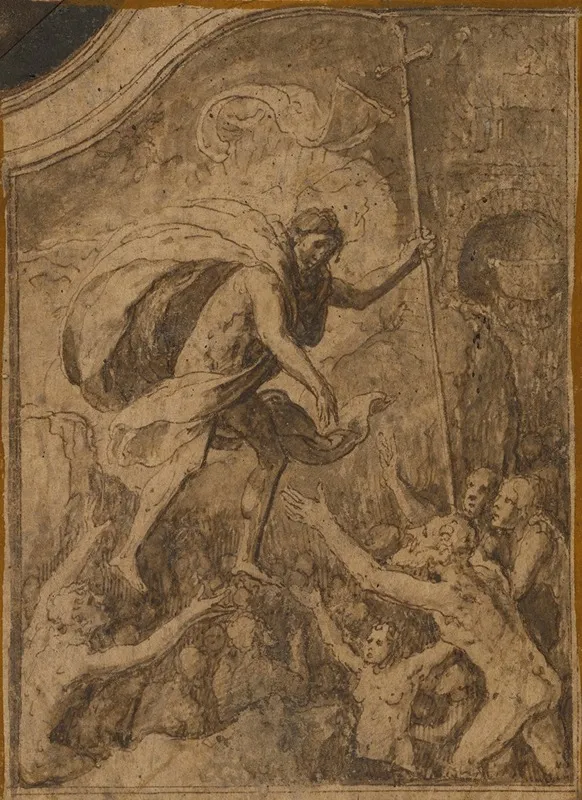 Christ In Limbo 6 Wall Art by FLEMISH MASTER - High-Resolution Digital Print