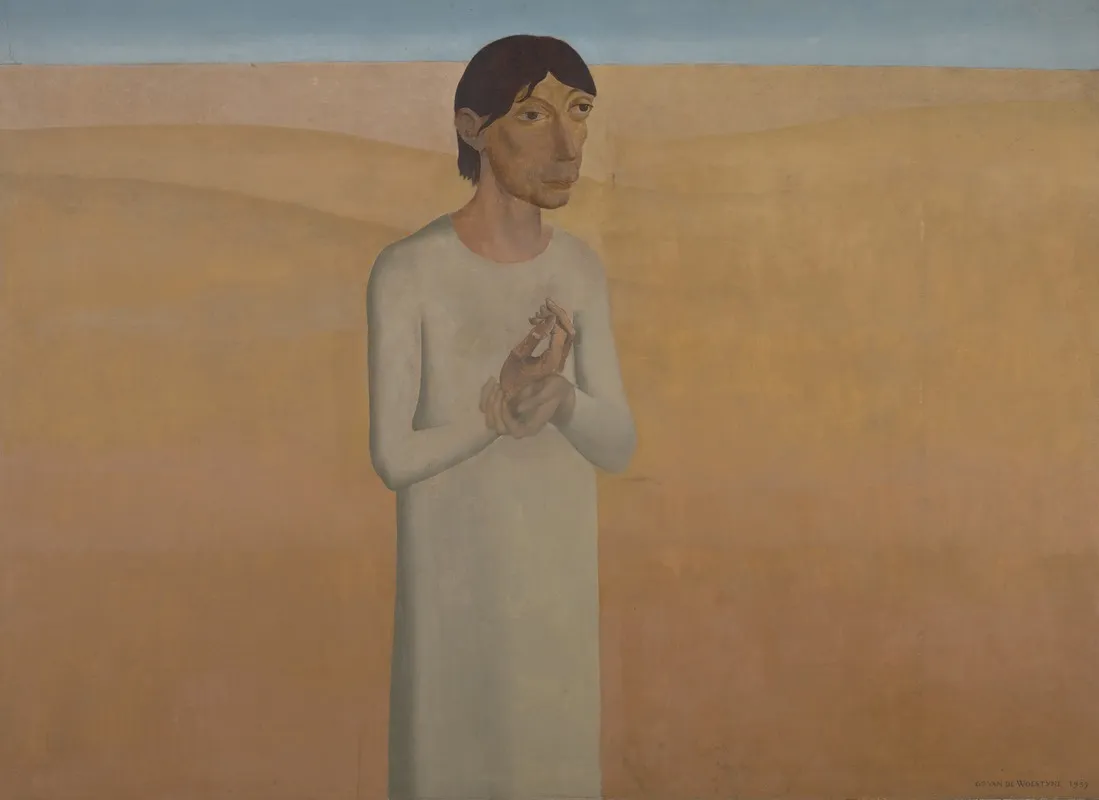 Christ In The Desert Wall Art by Gustave Van de Woestijne - High-Resolution Digital Print