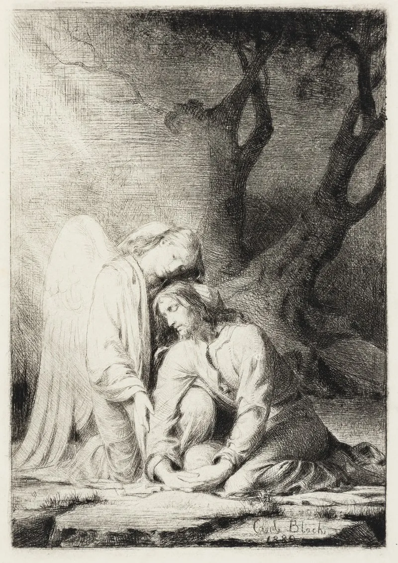 Christ In The Garden Of Gethsemane 5 Wall Art by Carl Bloch - High-Resolution Digital Print