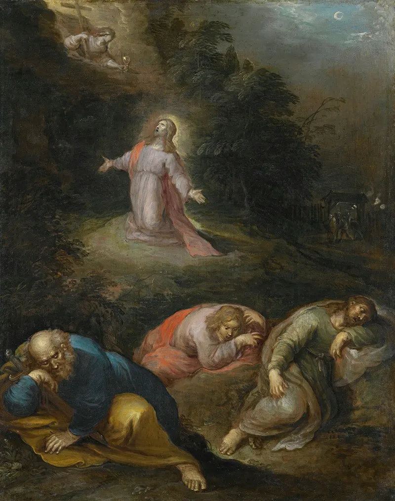 Christ In The Garden Of Olives Wall Art by Frans Francken the Younger - High-Resolution Digital Print