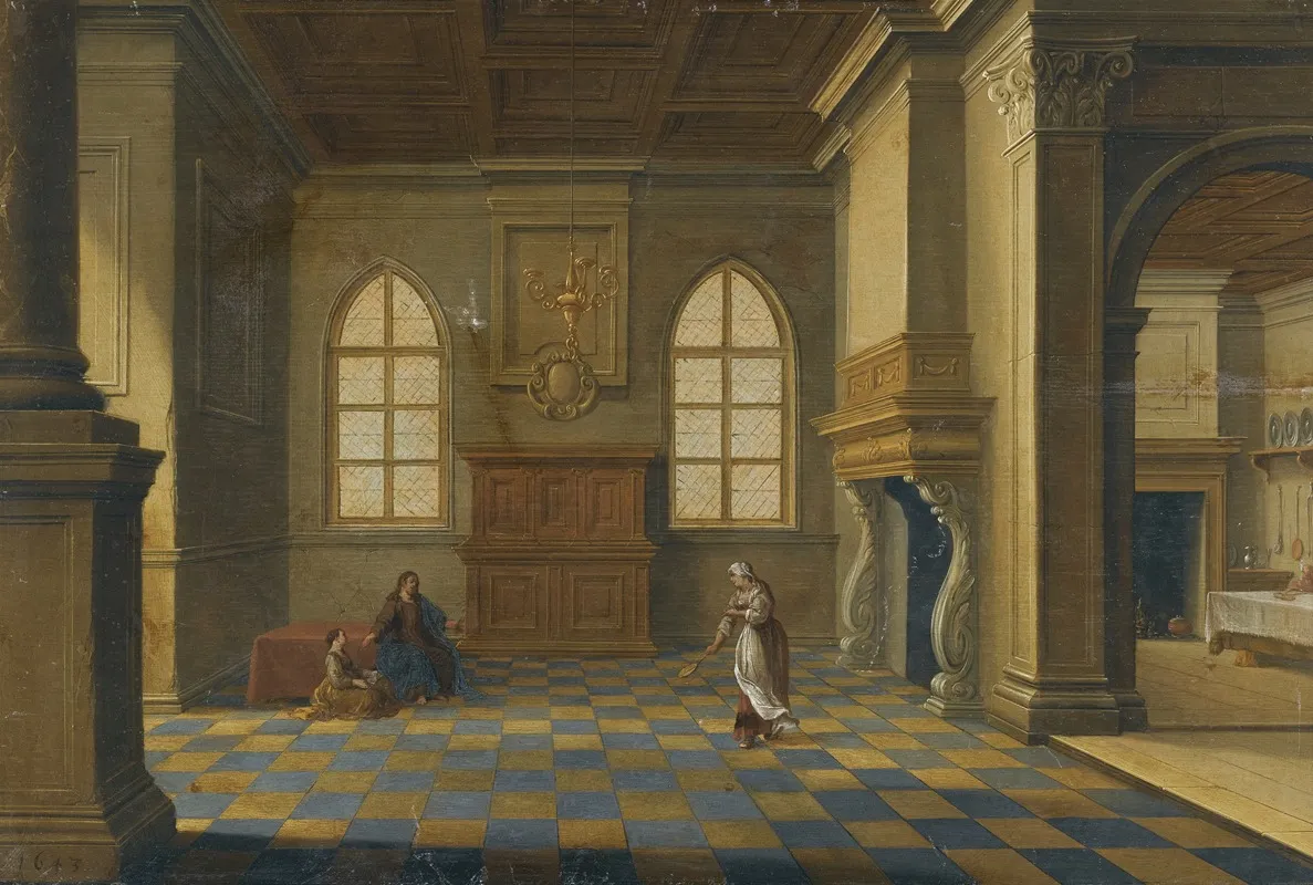 Christ In The House Of Mary And Martha 4 Wall Art by Bartholomeus van Bassen - High-Resolution Digital Print