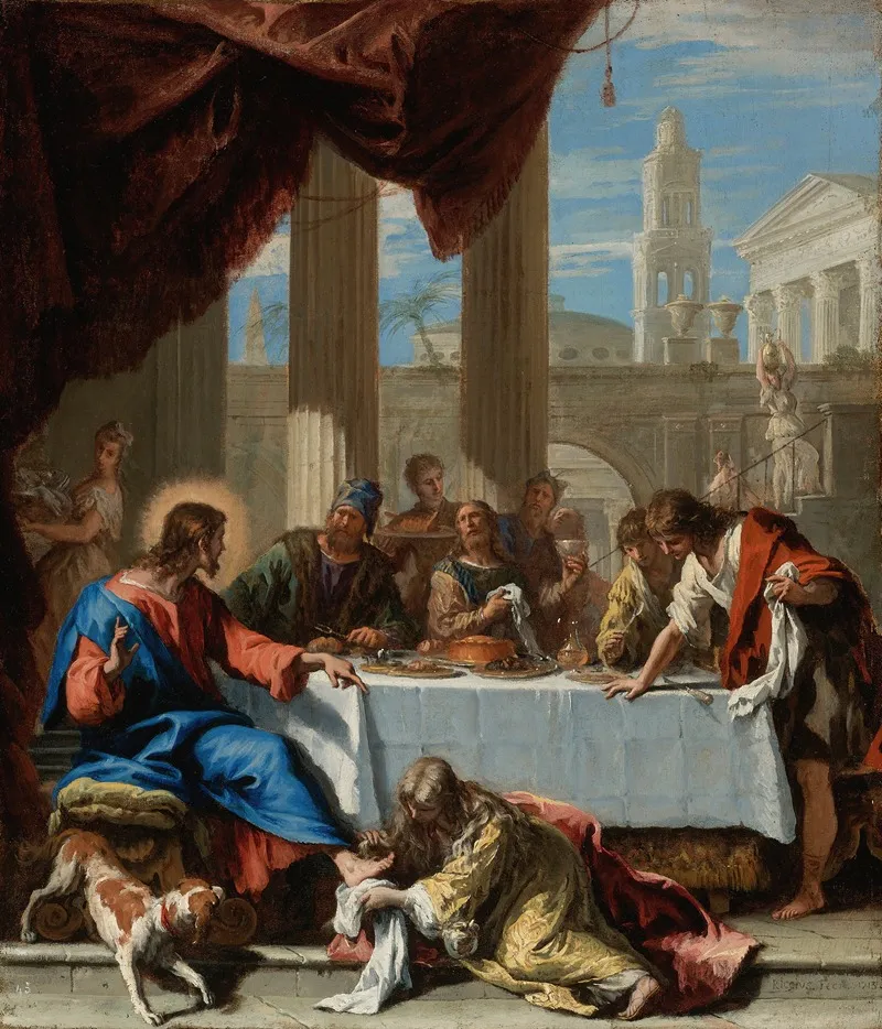 Christ In The House Of Simon 3 Wall Art by Sebastiano Ricci - High-Resolution Digital Print