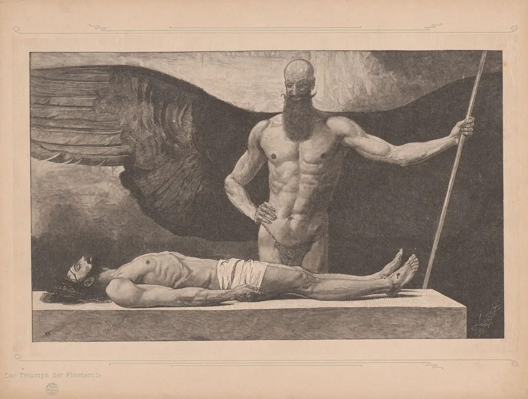 Christ In The Sarcophagus With An Angel Wall Art by Johann Jakob Weber - High-Resolution Digital Print