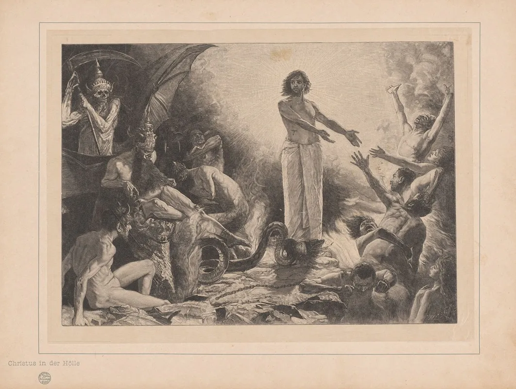 Christ In The Underworld Wall Art by Johann Jakob Weber - High-Resolution Digital Print