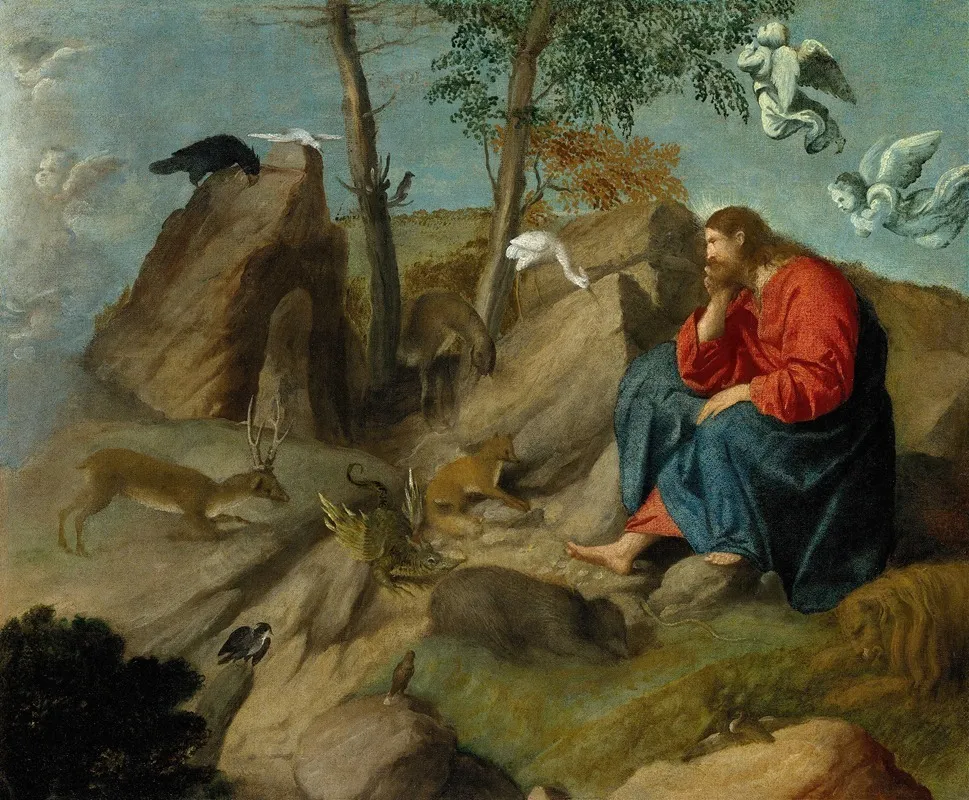 Christ In The Wilderness Wall Art by Moretto Da Brescia - High-Resolution Digital Print