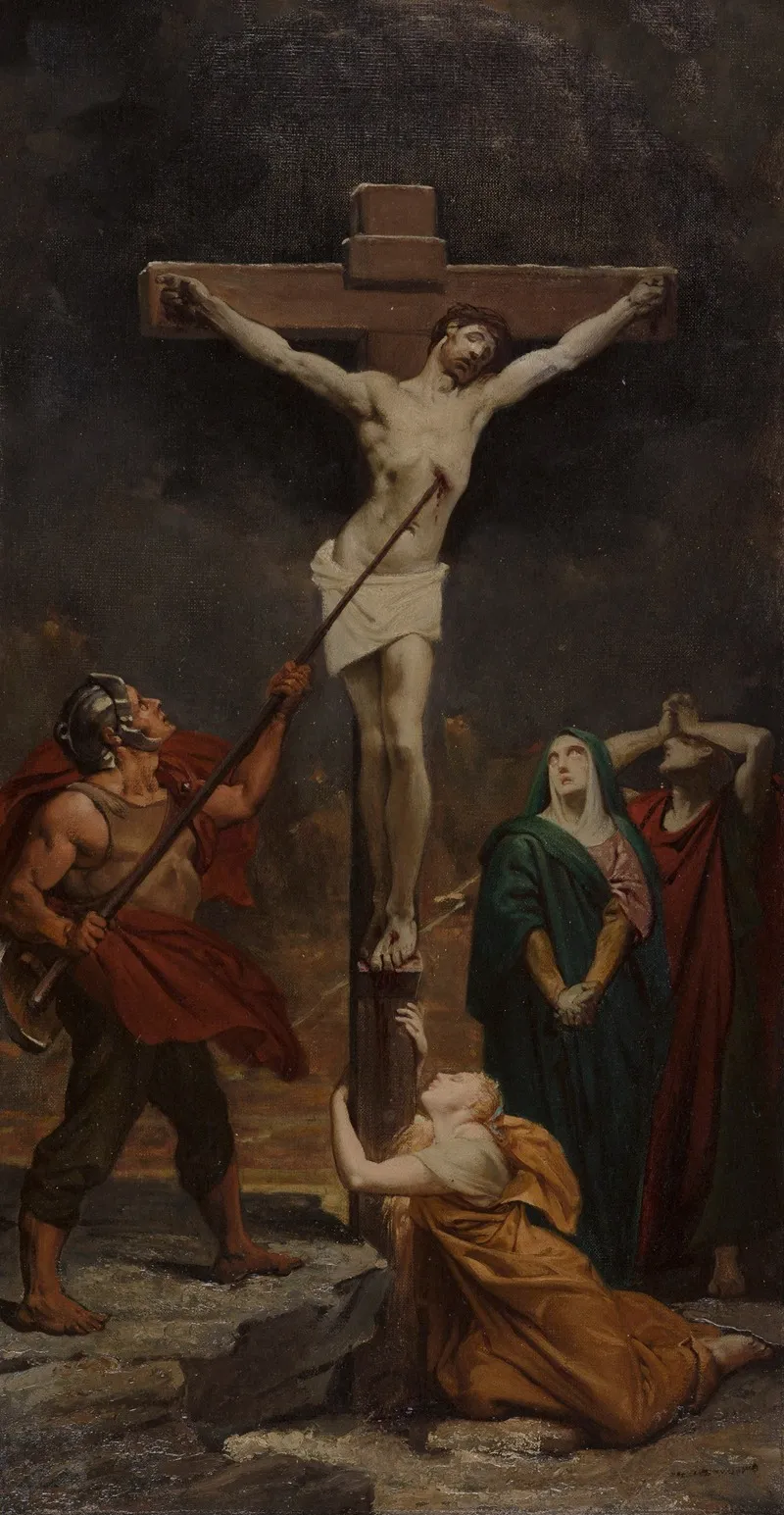 Christ On The Cross 14 Wall Art by Jules-Joseph Dauban - High-Resolution Digital Print