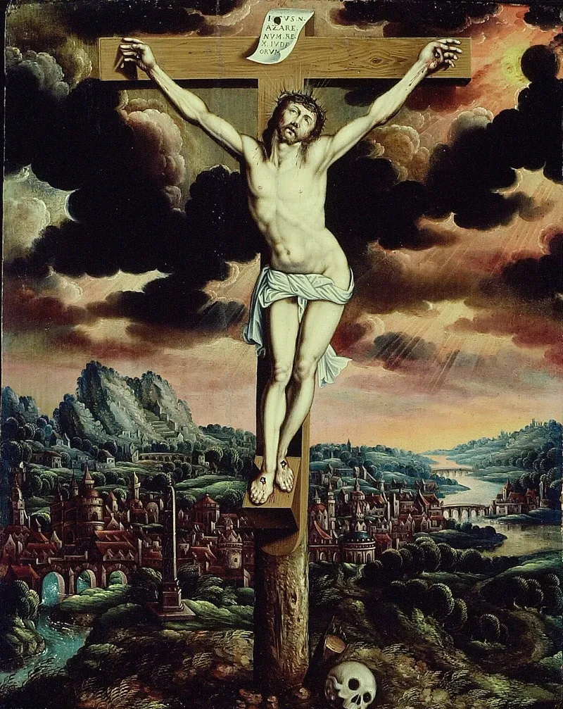 Christ On The Cross 17 Wall Art by Flemish School - High-Resolution Digital Print