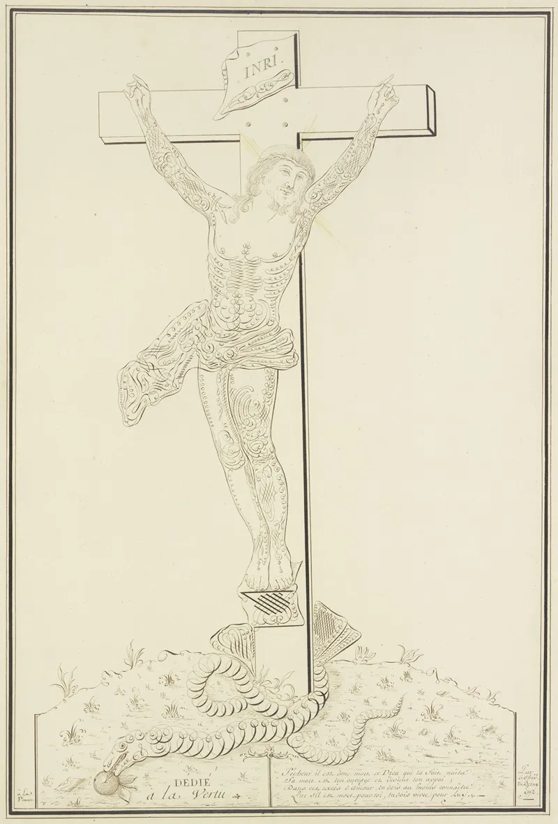 Christ On The Cross 33 Wall Art by Pierre-Jean-Paul Berny de Nogent - High-Resolution Digital Print