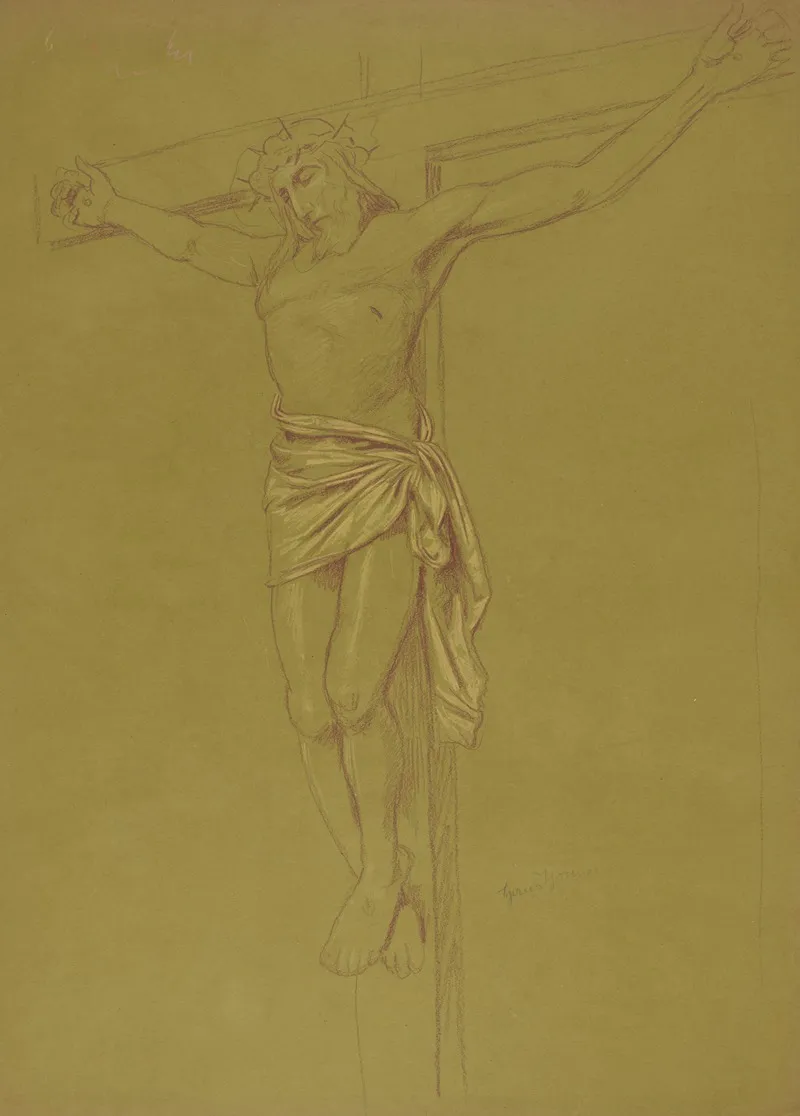 Christ On The Cross 41 Wall Art by Hans Thoma - High-Resolution Digital Print