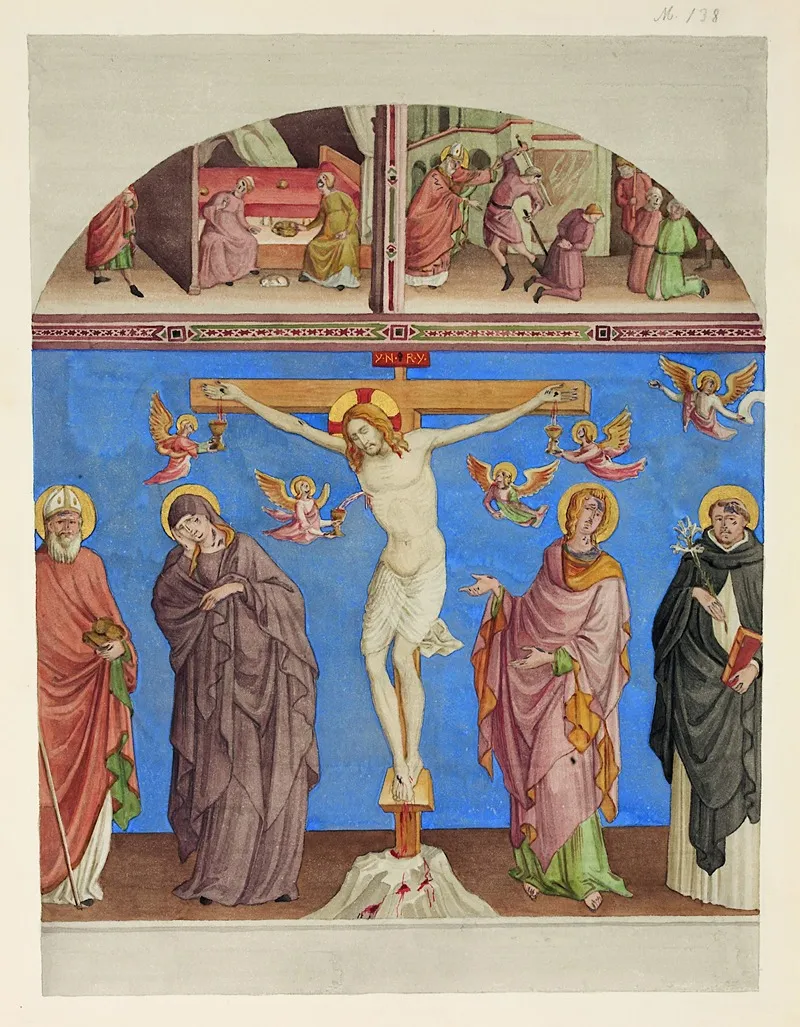 Christ On The Cross In The Church Of S Domenico In Arezzo Wall Art by Johann Anton Ramboux - High-Resolution Digital Print