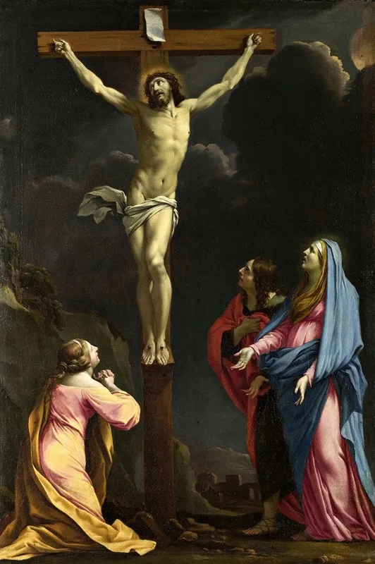 Christ On The Cross With The Virgin And Saints