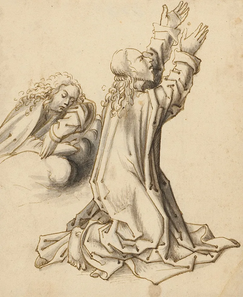 Christ On The Mount Of Olives With John Sleeping