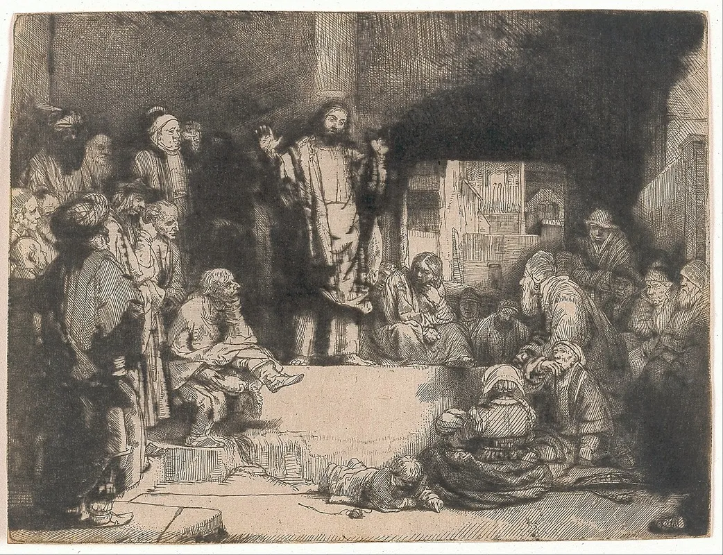 Christ Preaching La Petite Tombe 2 Wall Art by Rembrandt van Rijn - High-Resolution Digital Print