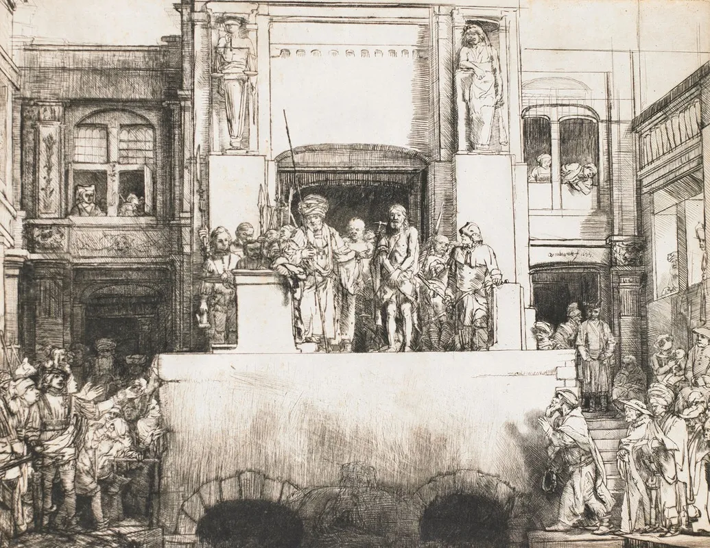 Christ Presented To The People Ecce Homo 2 Wall Art by Rembrandt van Rijn - High-Resolution Digital Print