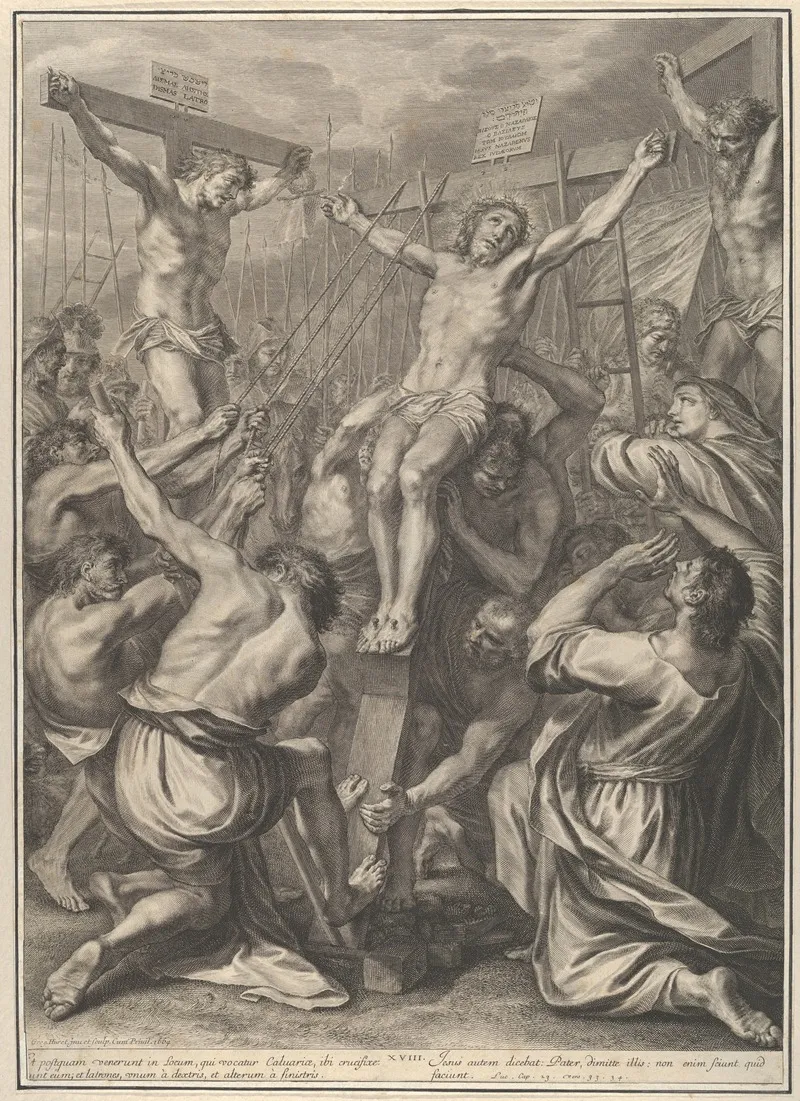 Christ Raised On The Cross Wall Art by Grégoire Huret - High-Resolution Digital Print